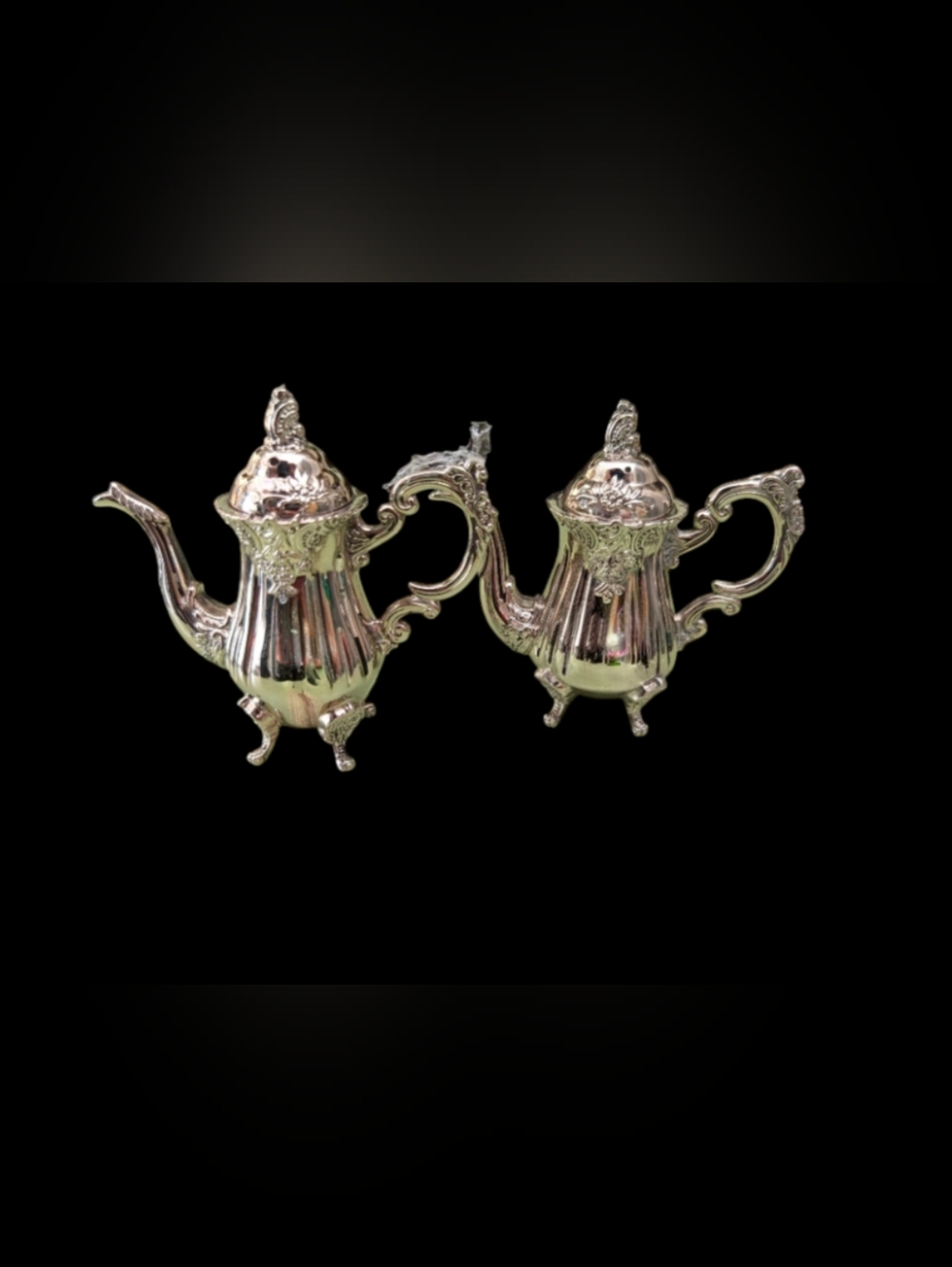 🏠 Silver Plated Godinger Baroque Salt & Pepper Shakers